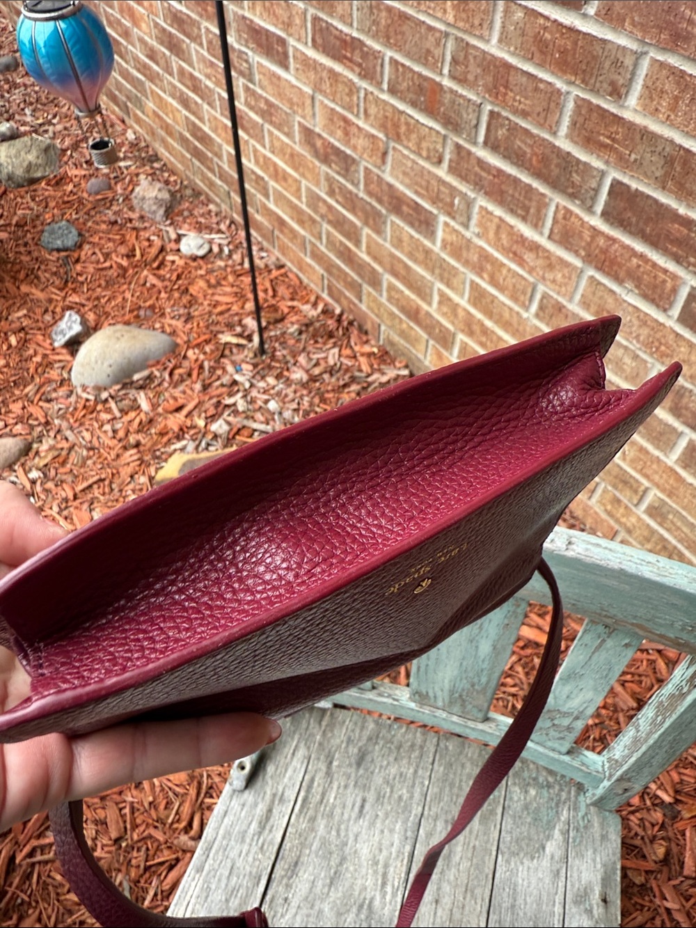 Kate spade โ ๏ธ Maroon Eden Lane Jacinda Crossbody Bag w/a darling bow ๐ accent - Picture 13 of 15